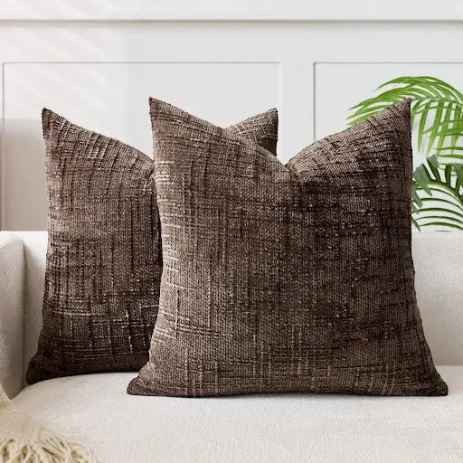 Chenille Decorative Cushion with Bamboo Texture in Solid Color for Sofa and Bedroom