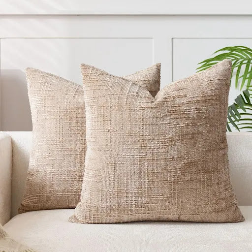 Chenille Decorative Cushion with Bamboo Texture in Solid Color for Sofa and Bedroom