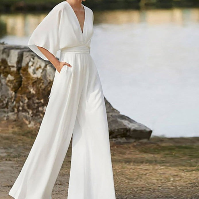 Women's Elegant Jumpsuit | V-Neck
