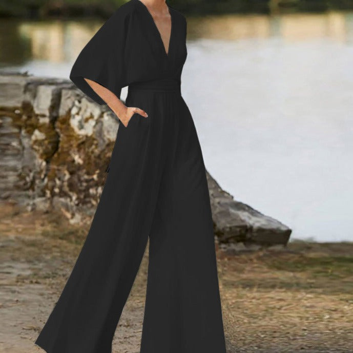 Women's Elegant Jumpsuit | V-Neck