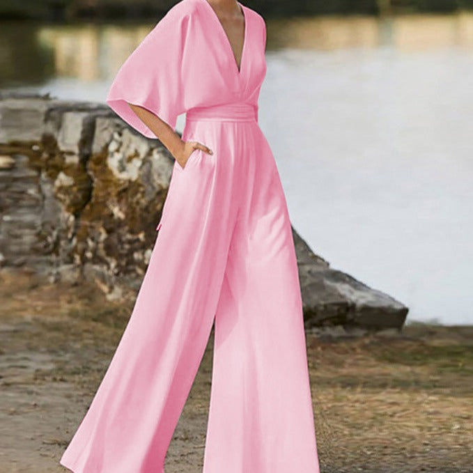 Women's Elegant Jumpsuit | V-Neck