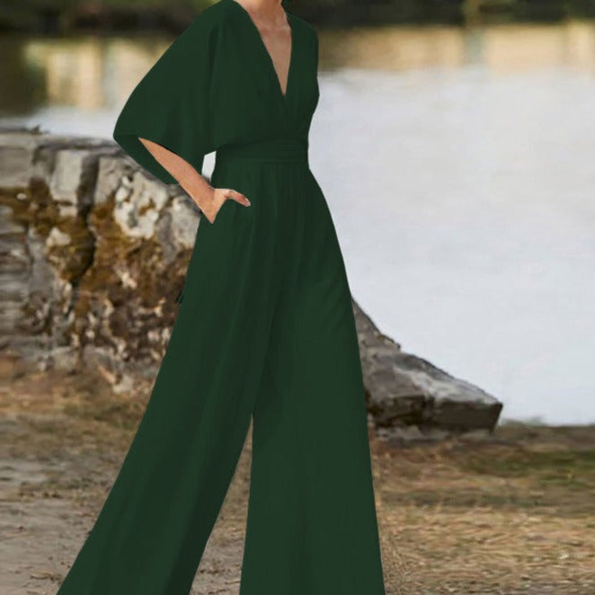 Women's Elegant Jumpsuit | V-Neck