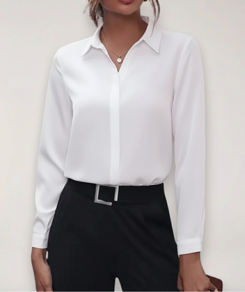 Women’s Formal Button-Down Blouse | Long Sleeve