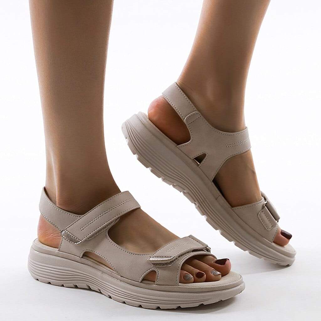 Women's Casual Platform Sandals | with Velcro Closure