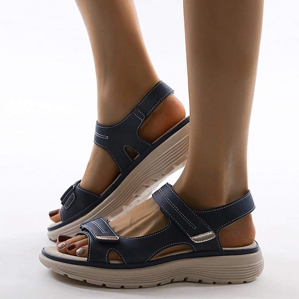 Women's Casual Platform Sandals | with Velcro Closure