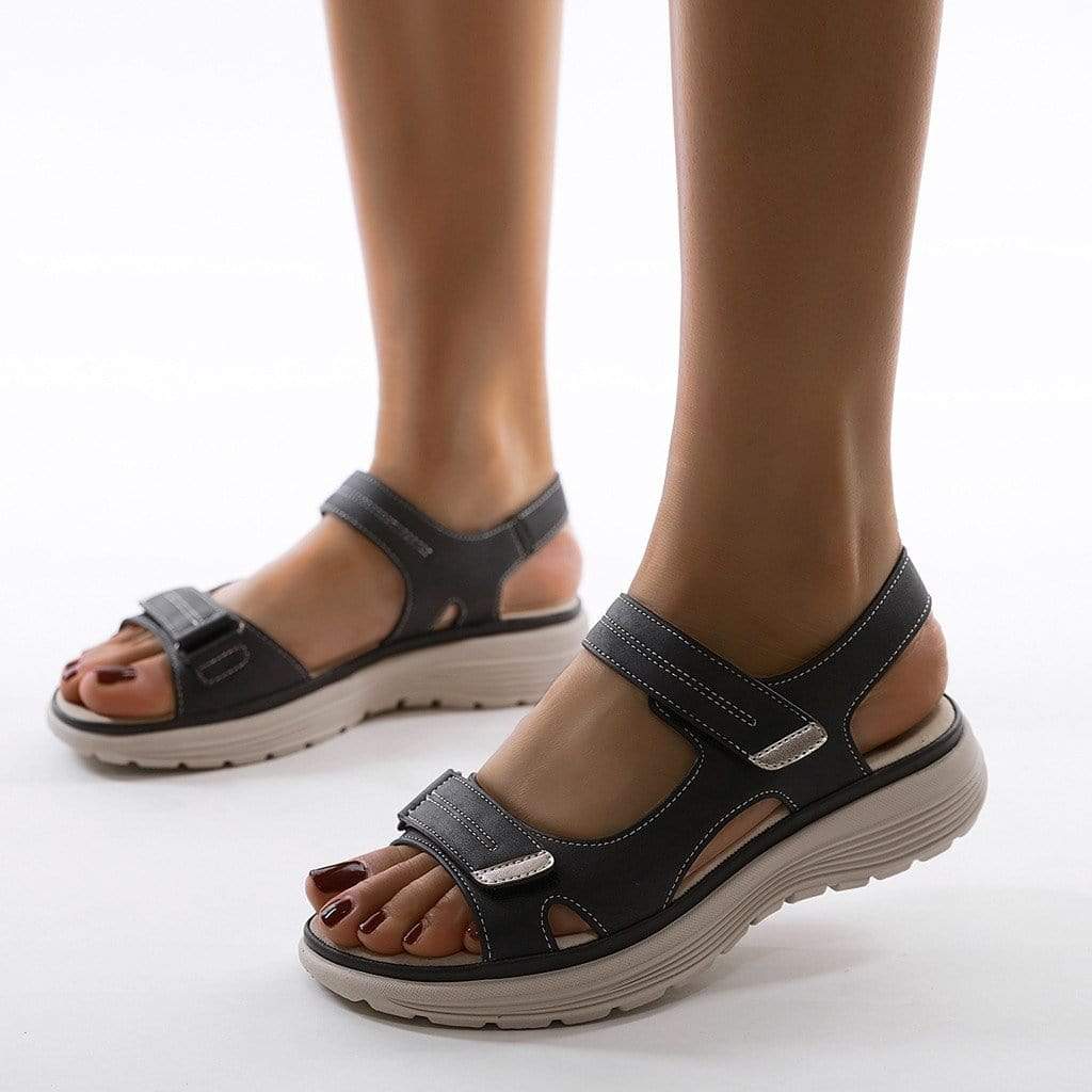 Women's Casual Platform Sandals | with Velcro Closure