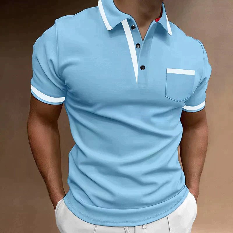 Men's Golf Short Sleeve Polo Shirt | with Chest Pocket