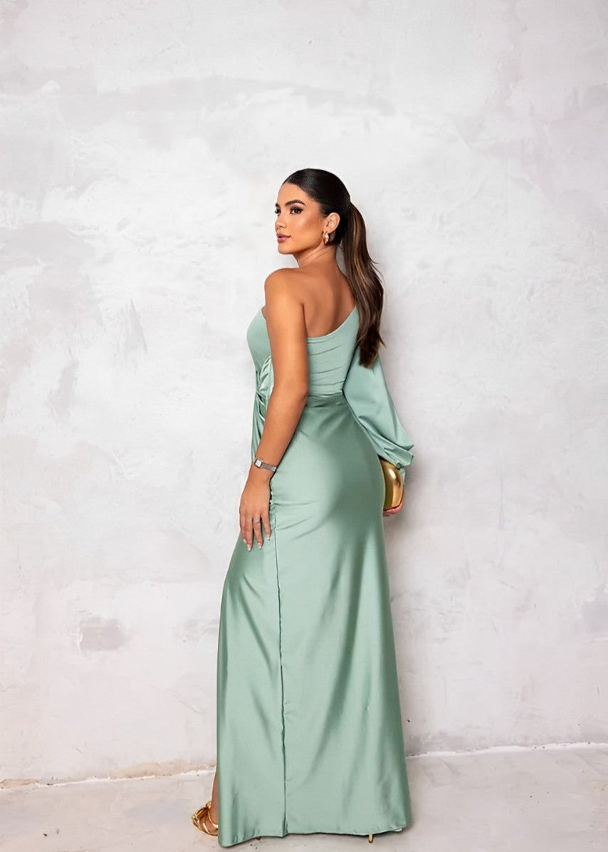 Women's One-Shoulder Maxi Dress | Slit